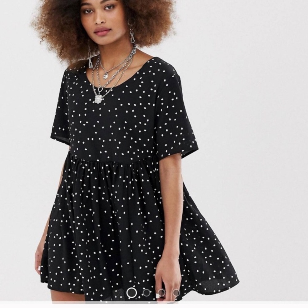 Super cute polka dots smock dress ●●
